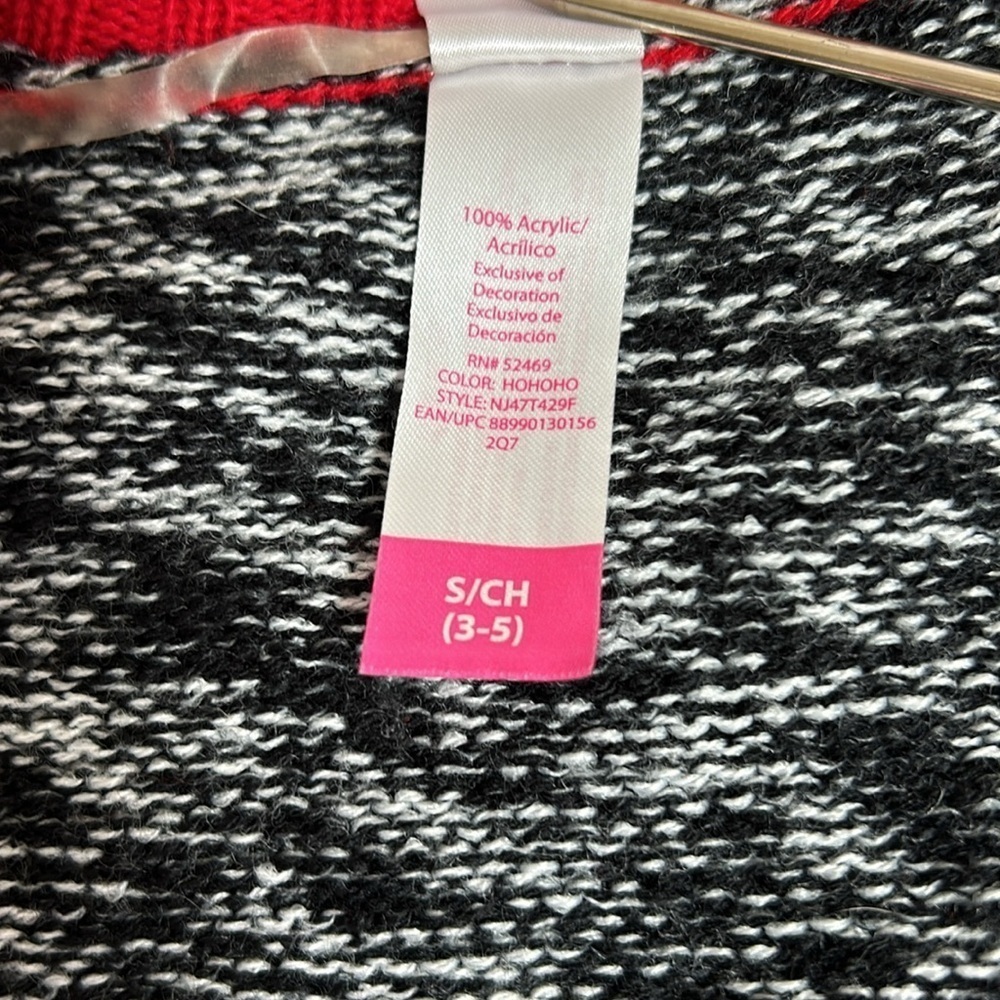 No Boundries Christmas Sweater with Bling! Sz 3-5 - Picture 7 of 9